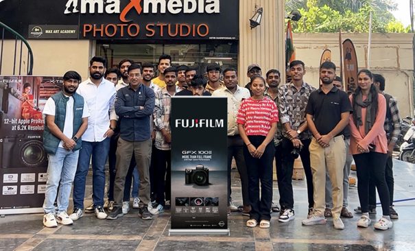 Max Media Academy students at a Fujifilm learning session